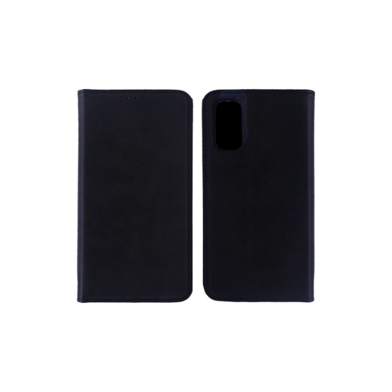 Capa Flip de Couro com Bolso Interno para Samsung Galaxy S20 Preto